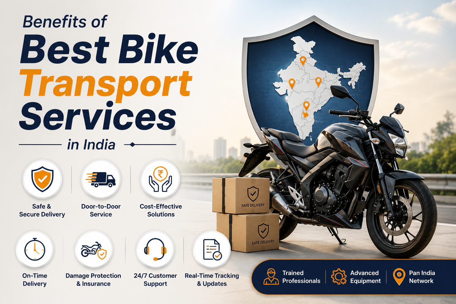 Benefits of Best Bike Transport Services in India